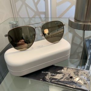 Marc Jacobs Light Gold Mirrored Aviator Sunglass